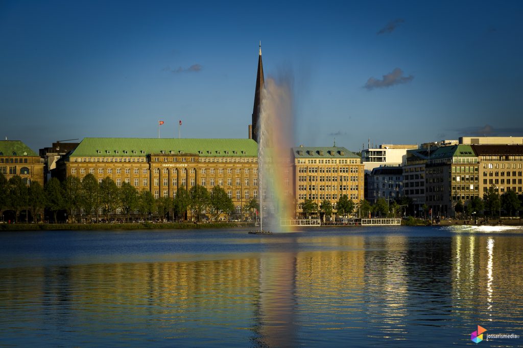 Hamburg | Fontein in de Binnen Alster