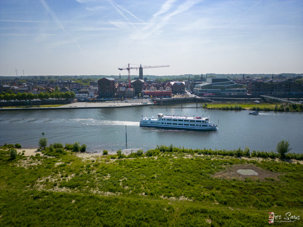 a boat on a river